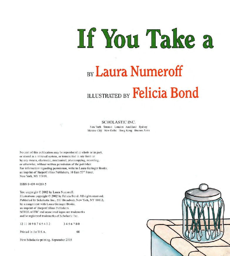 英语绘本if_you_take_a_mouse_to_school.pdf,第4页预览
