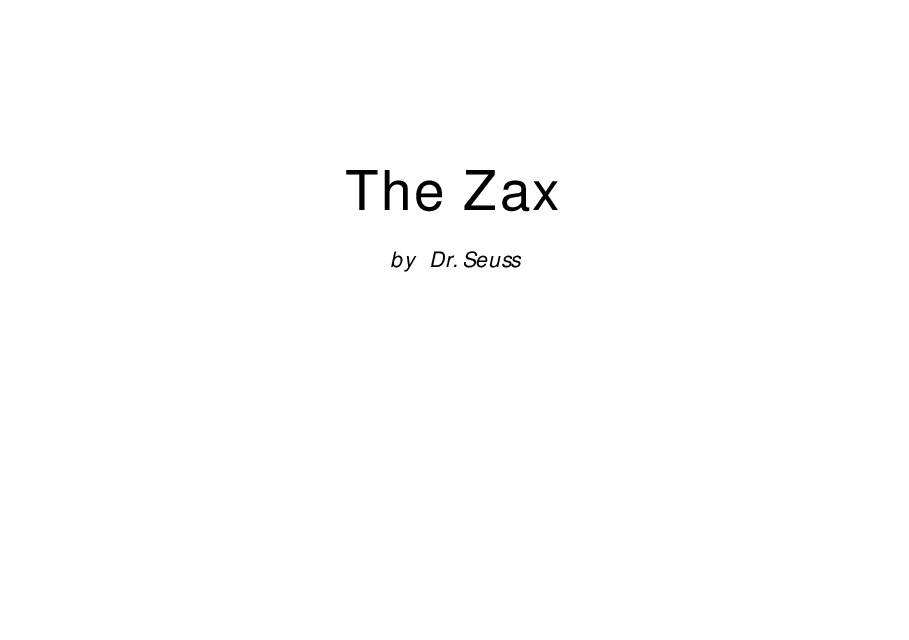 英语绘本10 The Zax.pdf，第1页预览