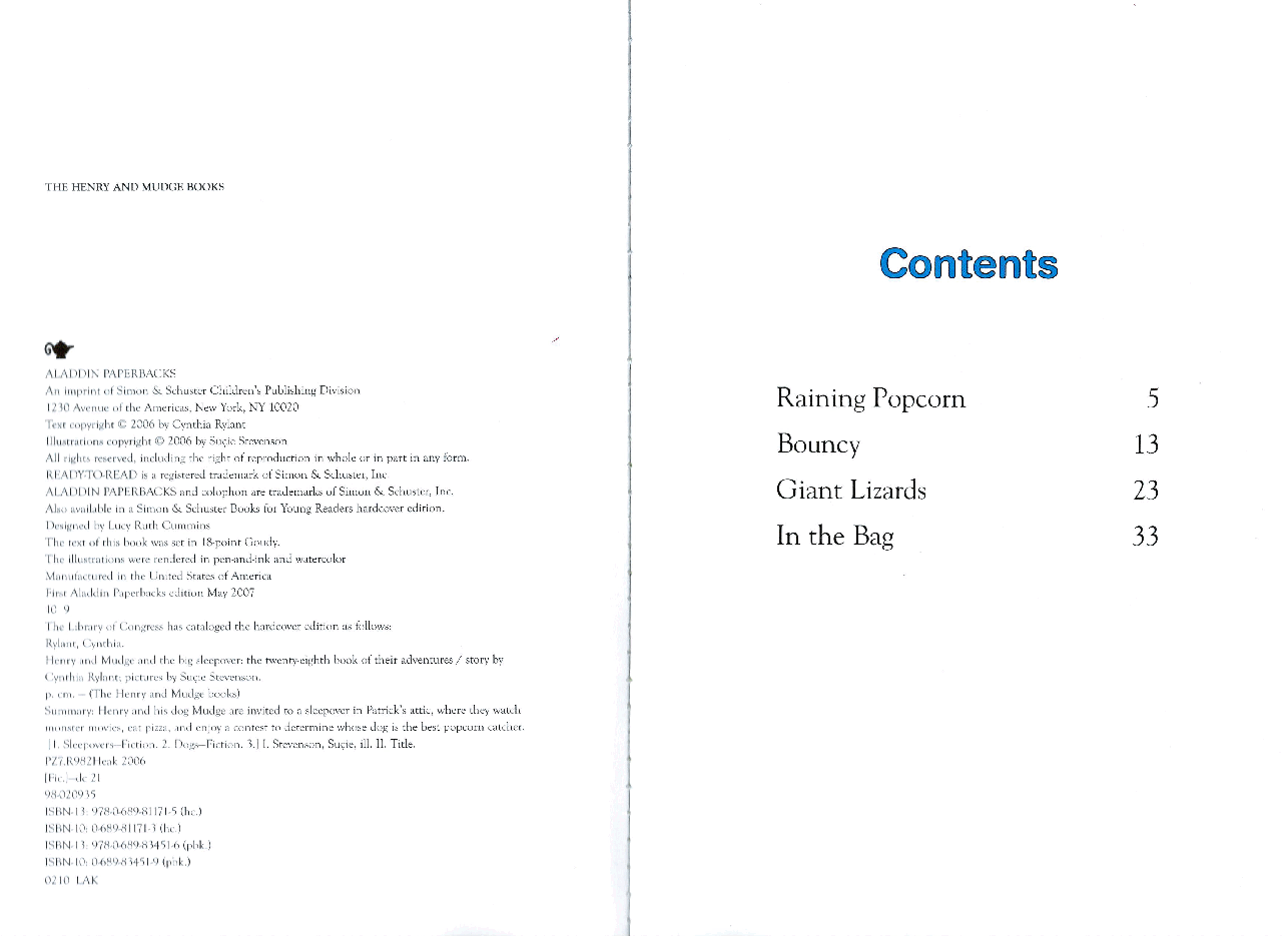 早教英语绘本28 Henry and Mudge and the Big Sleepover (May 2007).pdf,第3页预览