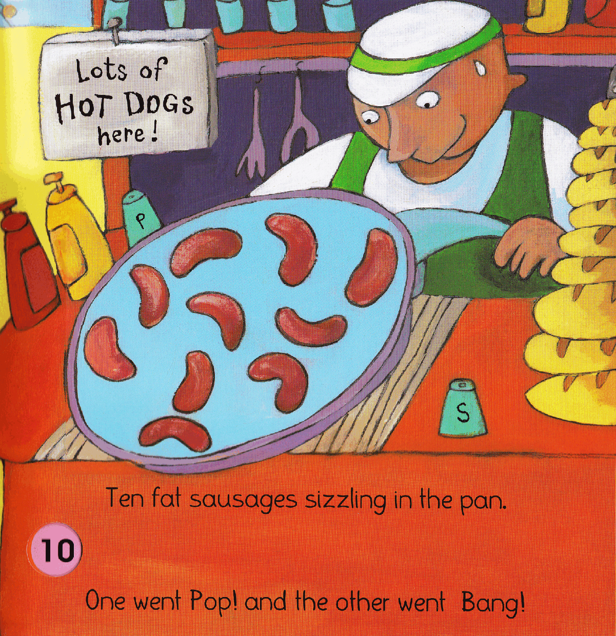英语绘本ten fat sausages.pdf，第4页预览