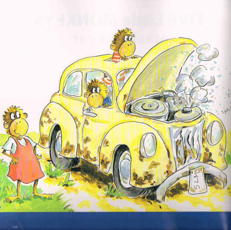 英语绘本Five Little Monkeys Wash The Car.pdf,第2页预览