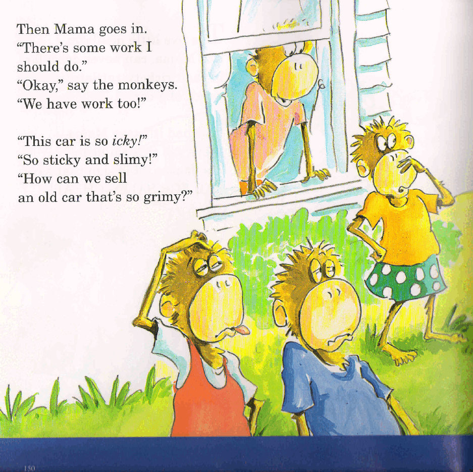英语绘本Five Little Monkeys Wash The Car.pdf,第4页预览