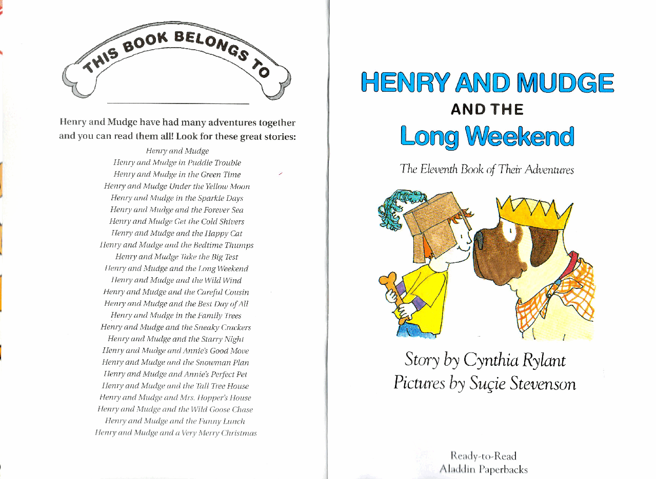 早教英语绘本11 Henry and Mudge and the Long Weekend (1992).pdf，第2页预览