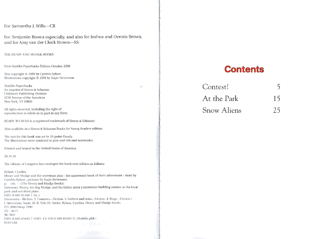 早教英语绘本19 Henry and Mudge and the Snowman Plan (October 2000).pdf,第3页预览