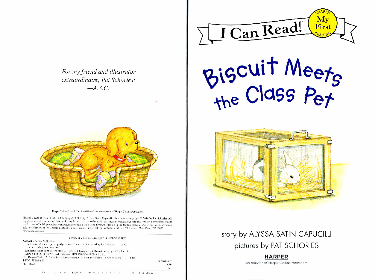 早教英语绘本Biscuit Meets the Class Pet.pdf，第3页预览