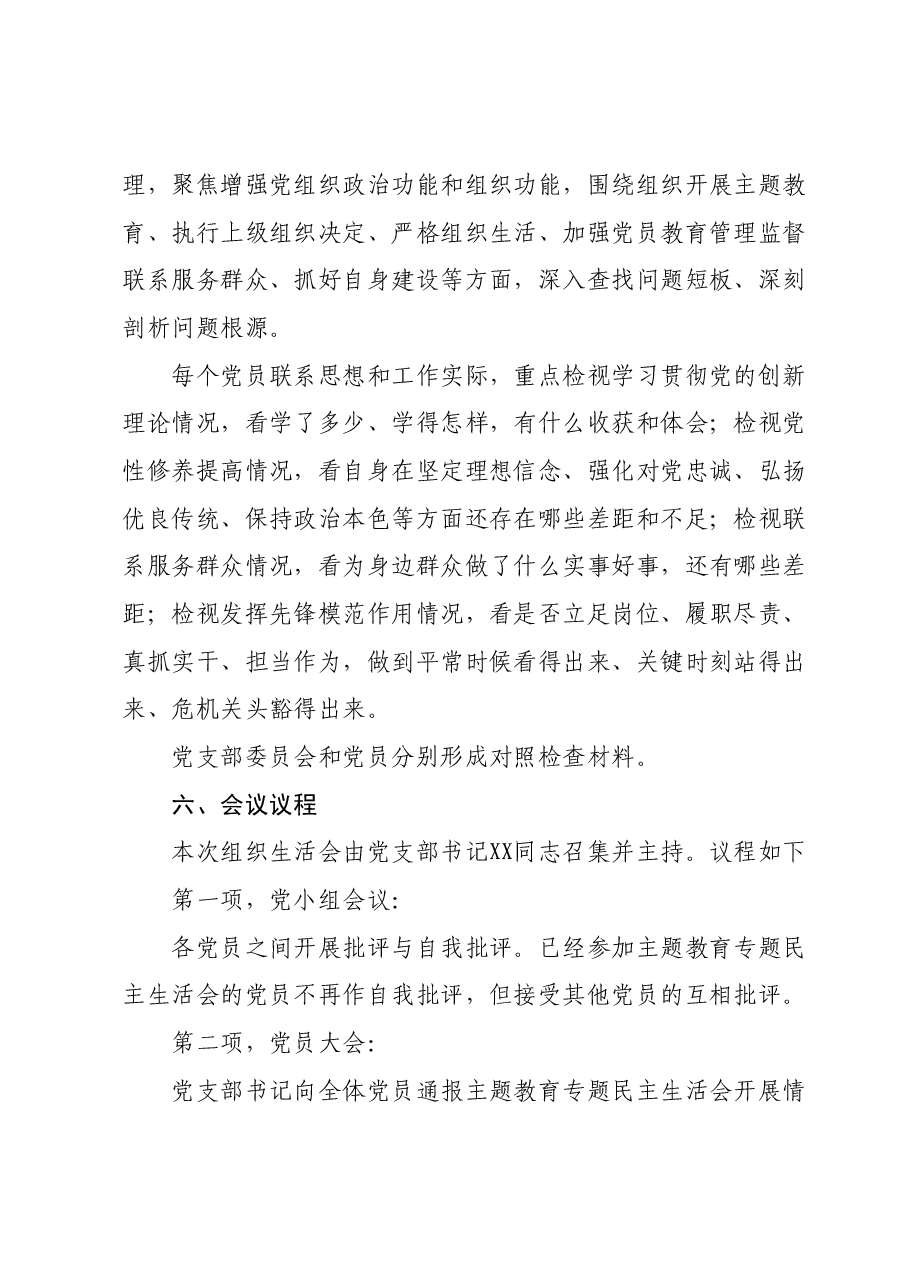 法院主题教育专题组织生活会和开展民主评议党员方案.docx,第3页预览