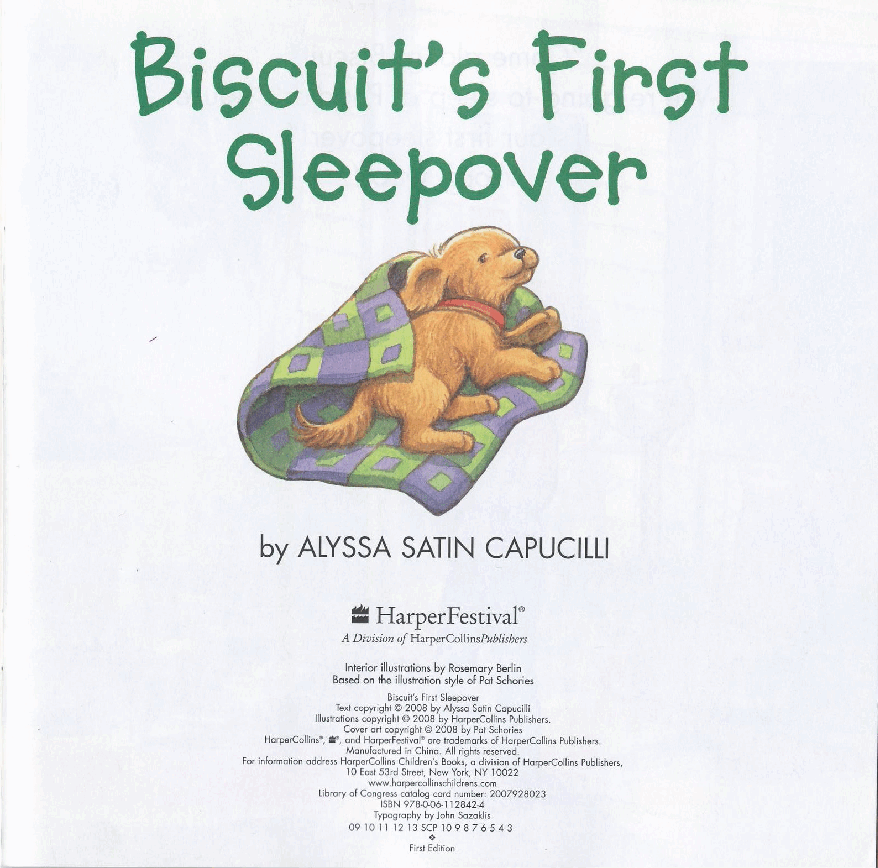 早教英语绘本Biscuit's First Sleepover.pdf,第3页预览