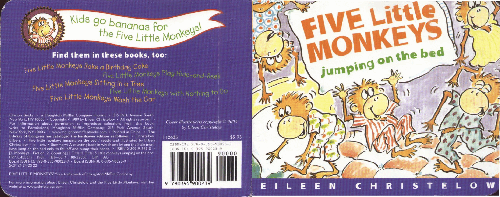英语绘本Five_Little_Monkeys_Jumping_on_the_Bed.pdf,第1页预览
