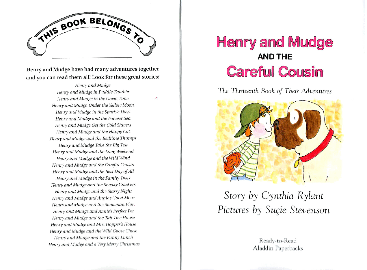 早教英语绘本13 Henry and Mudge and the Careful Cousin (1994).pdf,第2页预览