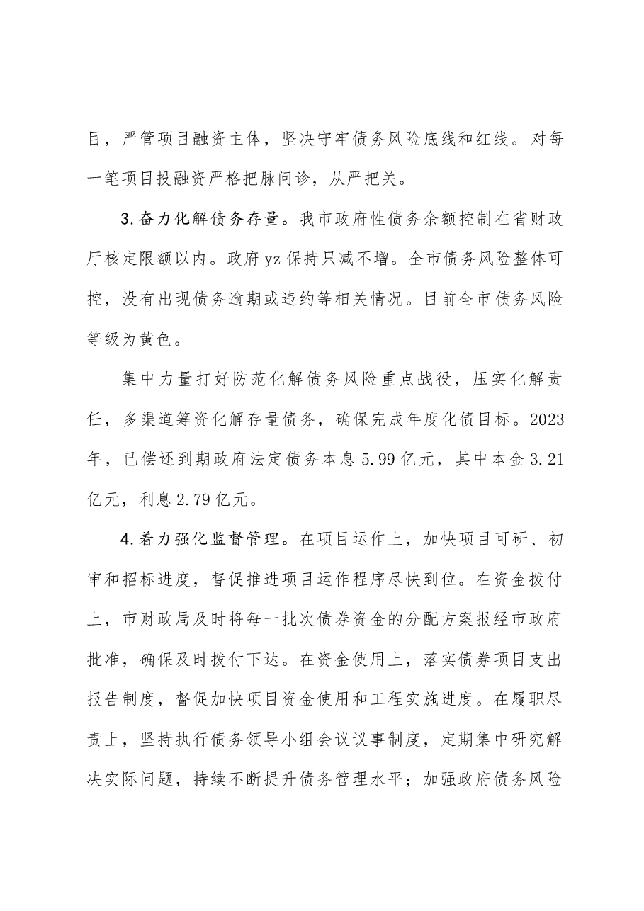 2023年政府债务工作总结.docx，第2页预览