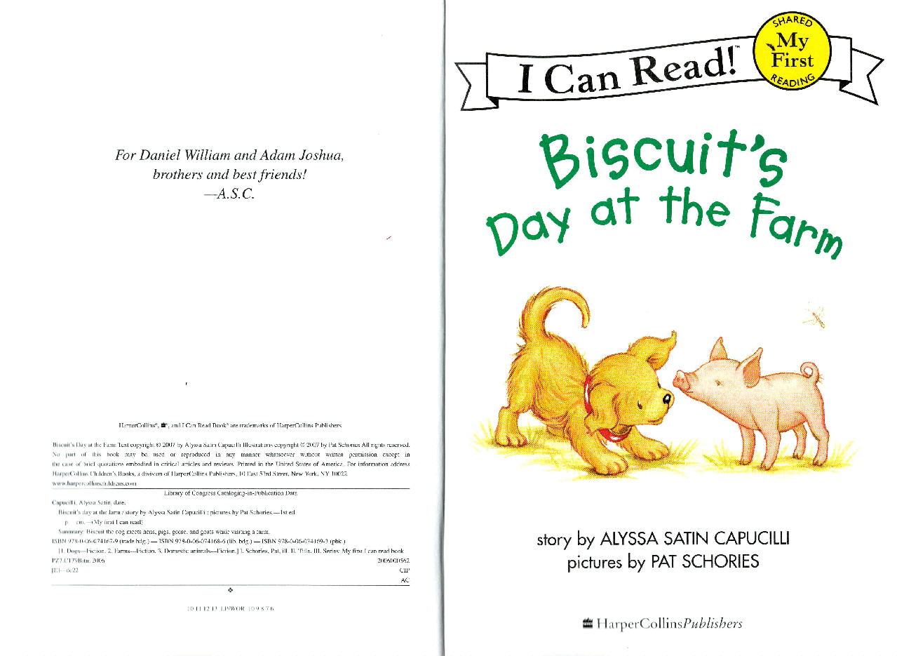 早教英语绘本Biscuit's Day at the Farm.pdf,第4页预览