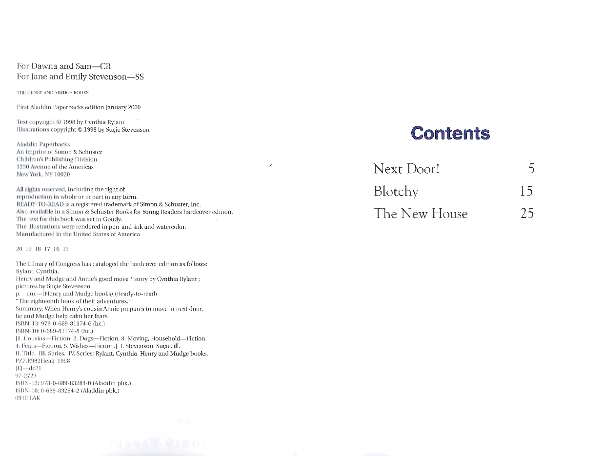 早教英语绘本18 Henry and Mudge and Annie' s Good Move (January 2000).pdf,第3页预览