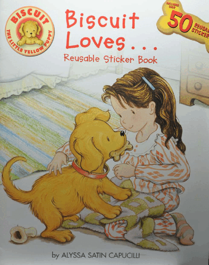 早教英语绘本Biscuit Loves...Reusable Sticker Book.pdf，第1页预览