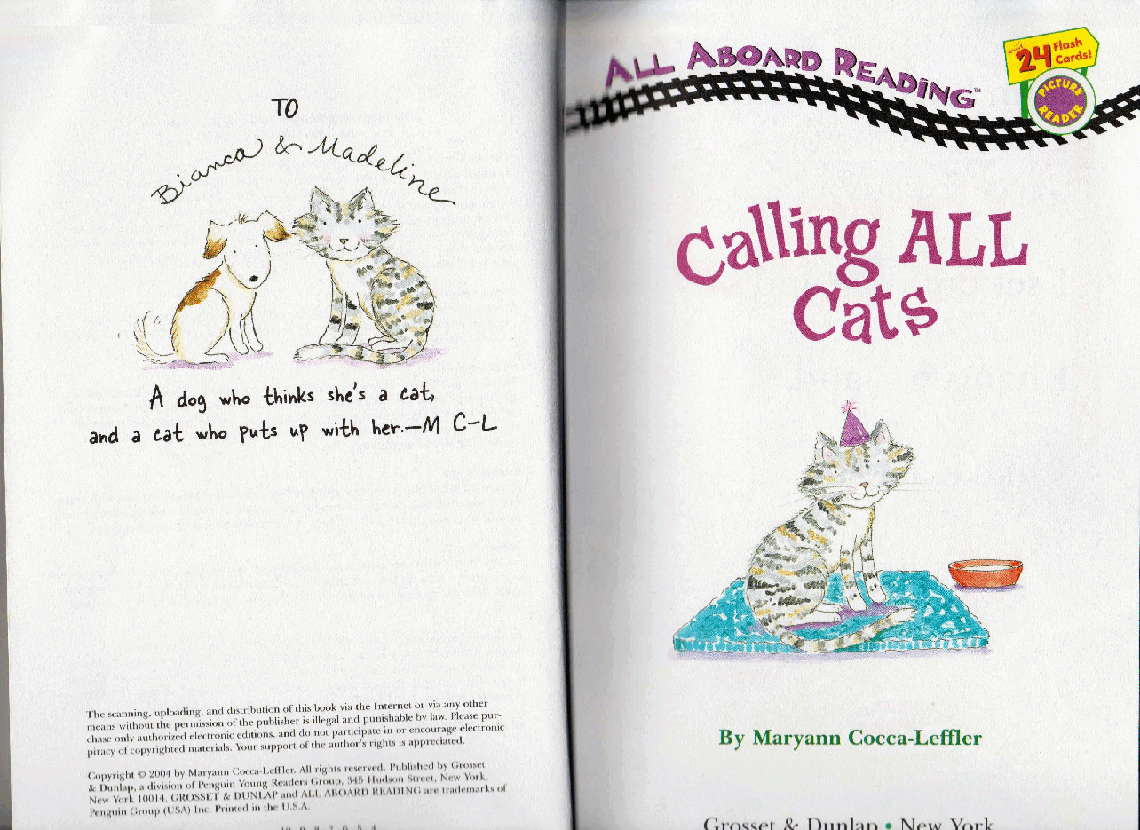 早教英语绘本Calling_All_Cats(高清晰打印版).pdf,第2页预览