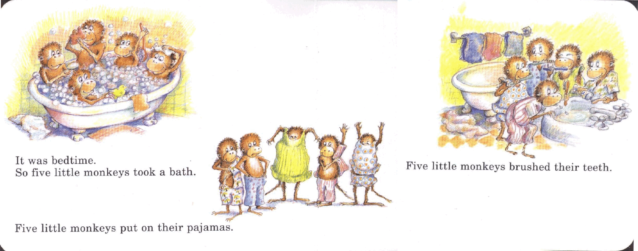 英语绘本Five_Little_Monkeys_Jumping_on_the_Bed.pdf,第2页预览