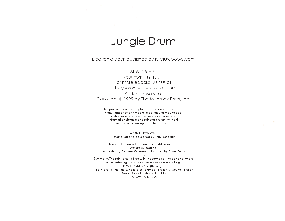 高清彩绘英文原版绘本Jungle Drum.pdf,第2页预览