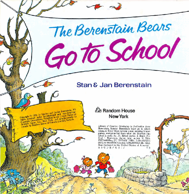 72本贝贝熊早教英文绘本之Berenstain_Bears_Go_To_School.pdf,第3页预览