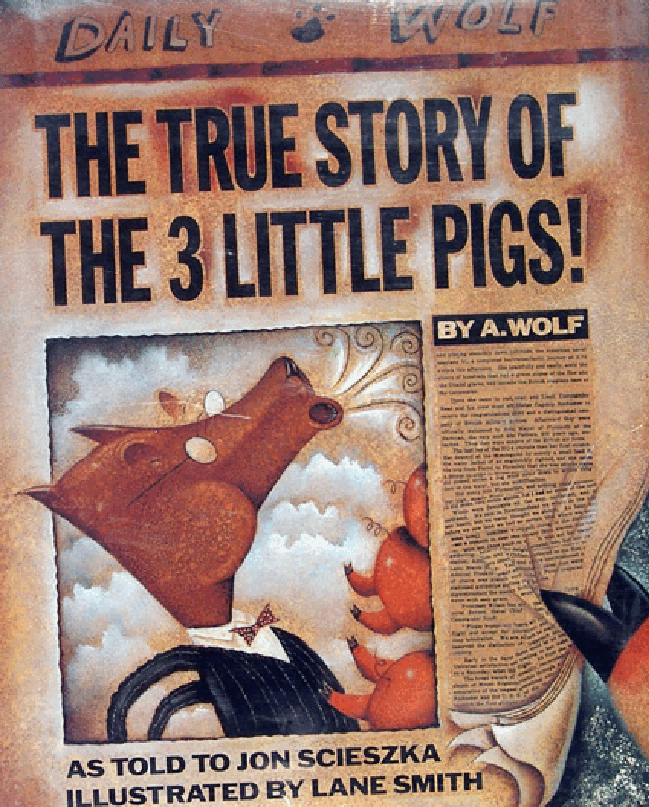 高清彩绘英文原版绘本The True Story of the Three Little Pigs.pdf,第1页预览