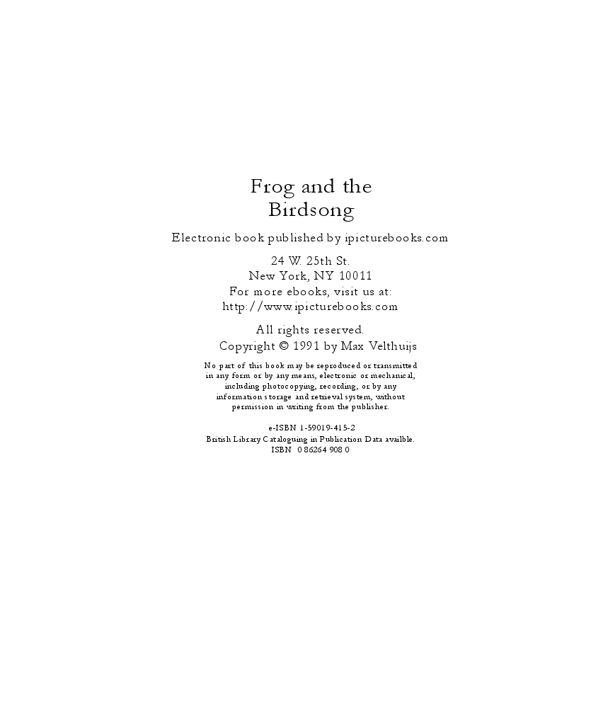 高清彩绘英文原版绘本Frog and the birdsong.pdf,第2页预览