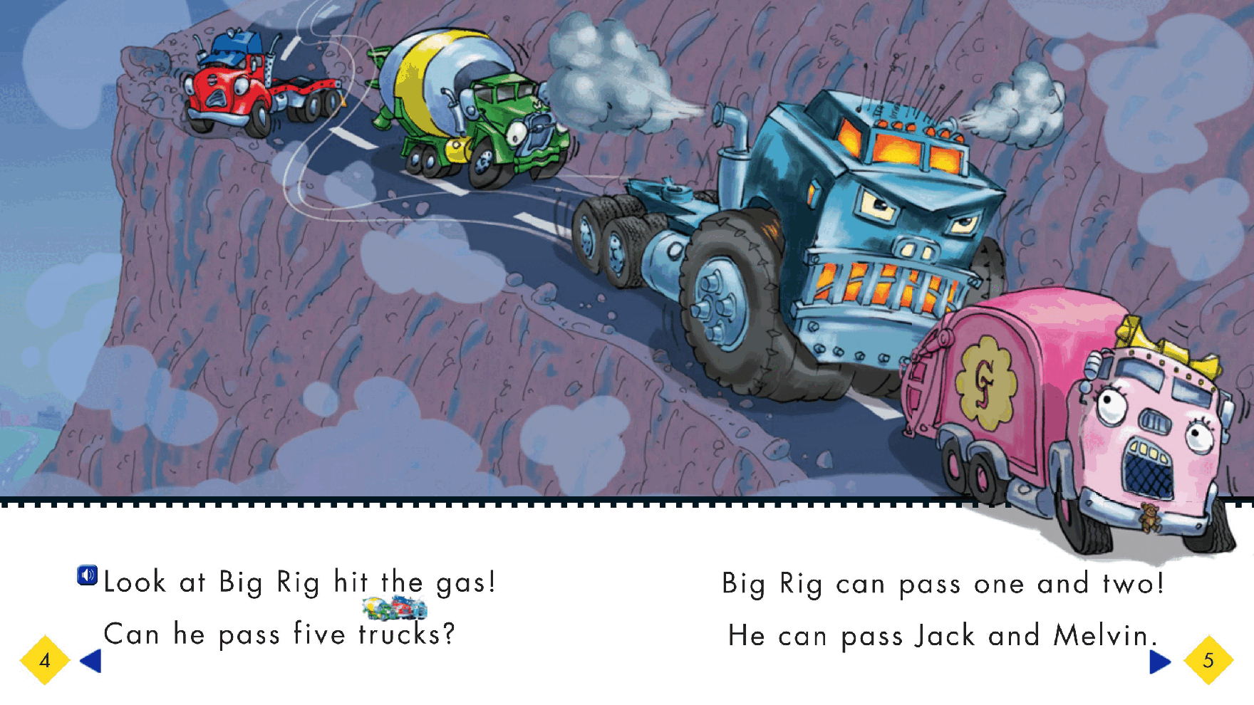 汽车镇的故事英语启蒙绘本22_Can_Big_Rig_Pass.pdf,第4页预览