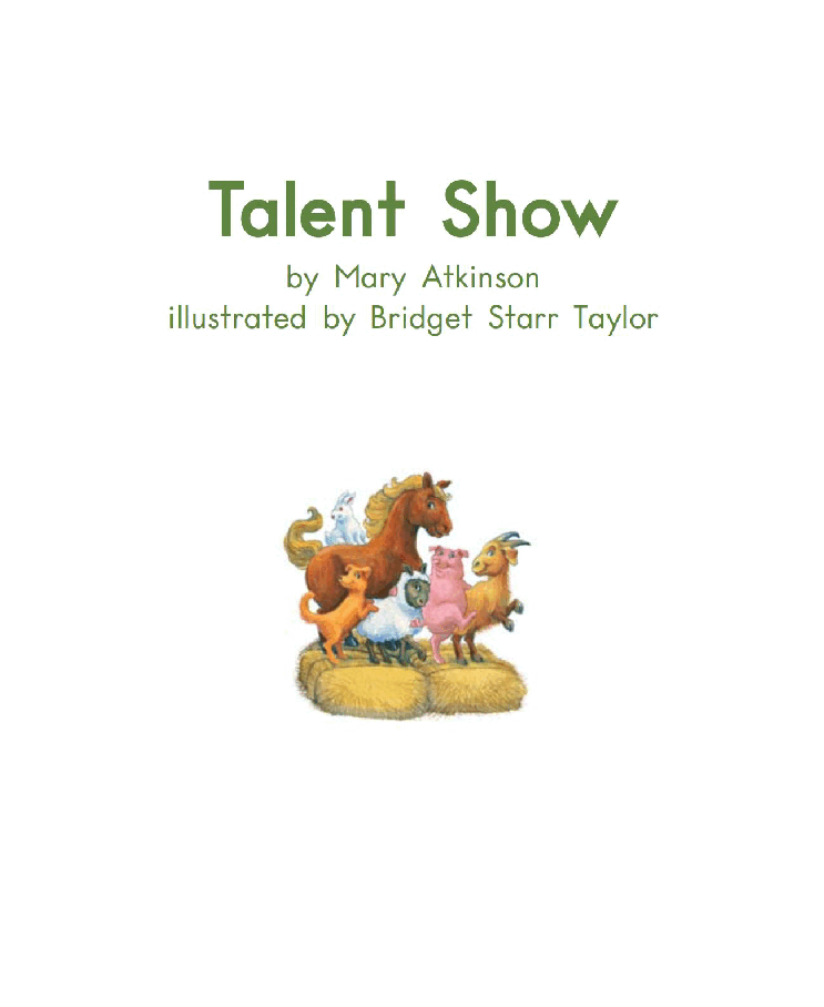 英国海尼曼G1级英语启蒙绘本55 Talent Show.pdf,第3页预览