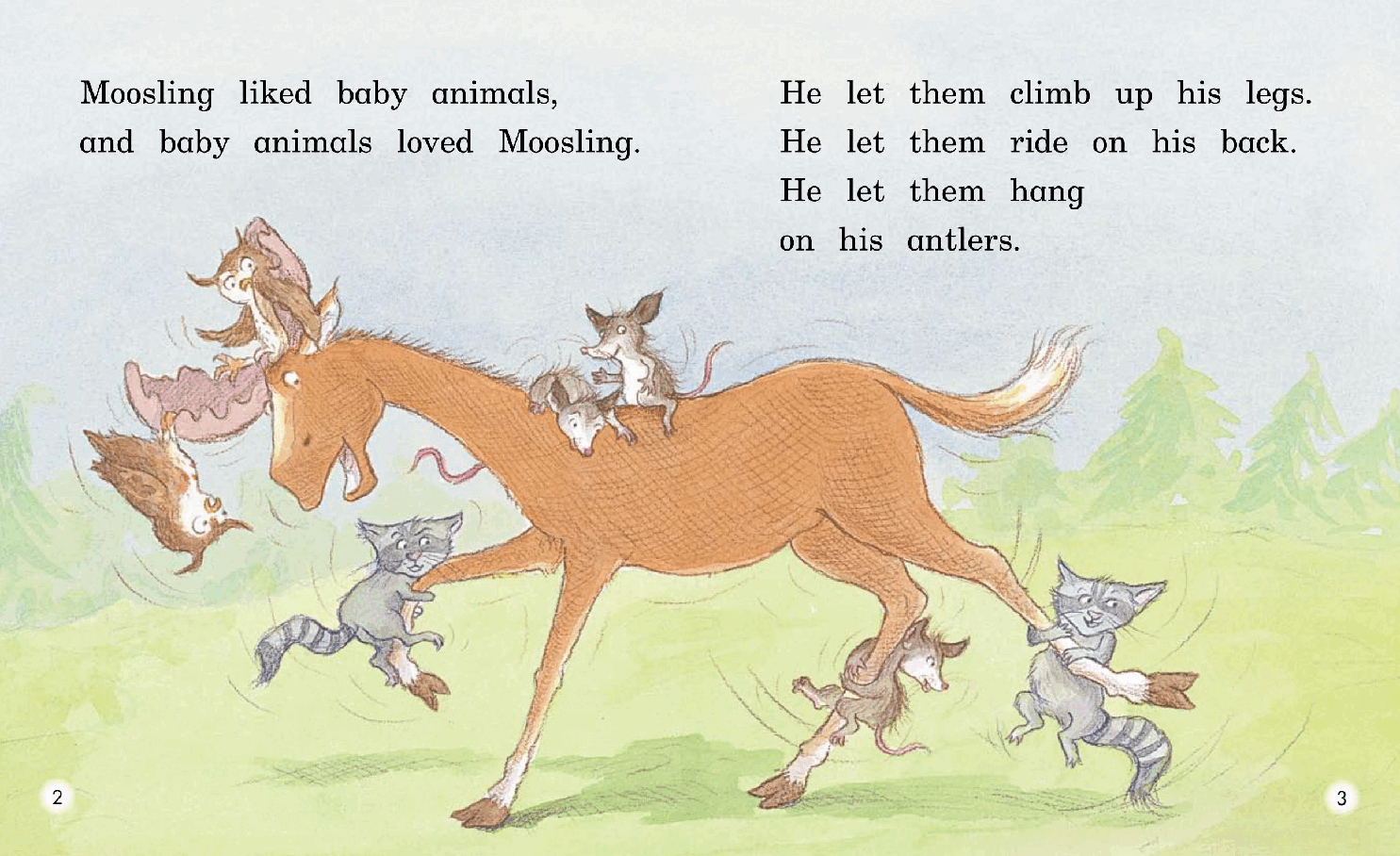 英国海尼曼G2级英语启蒙绘本45 Moosling The Babysitter.pdf,第4页预览