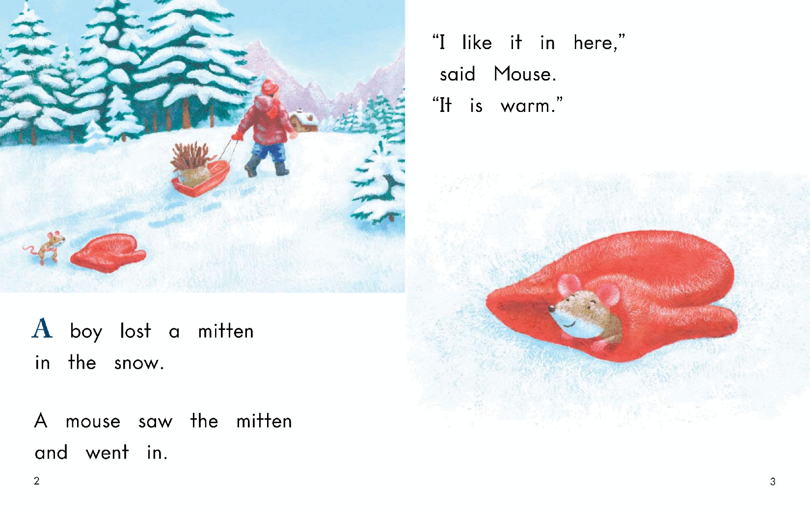 英国海尼曼G2级英语启蒙绘本13 The Mitten.pdf,第4页预览