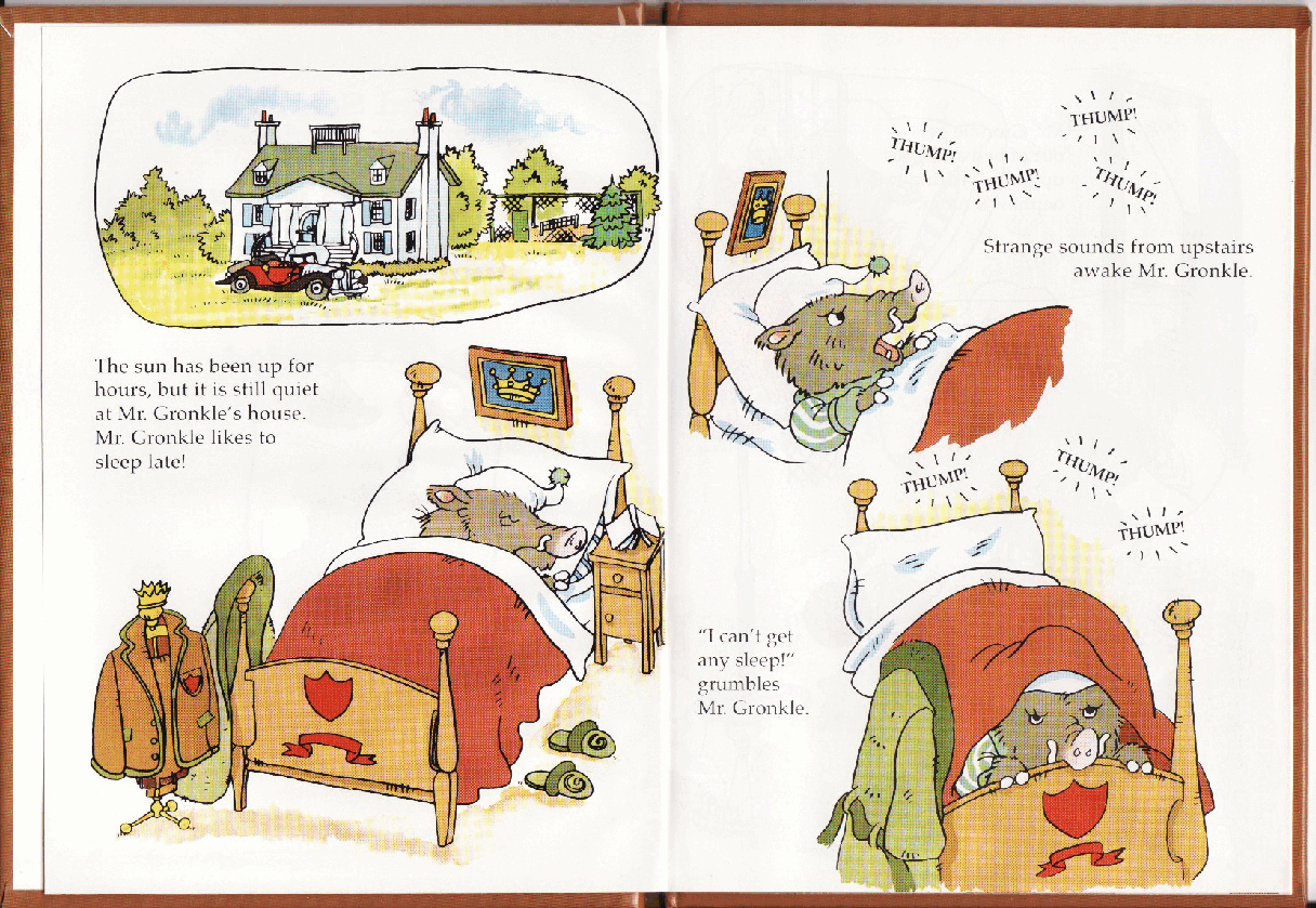 高清彩绘英文原版绘本Richard.Scarry - Mr.Gronkles.Busy.Day.pdf,第3页预览