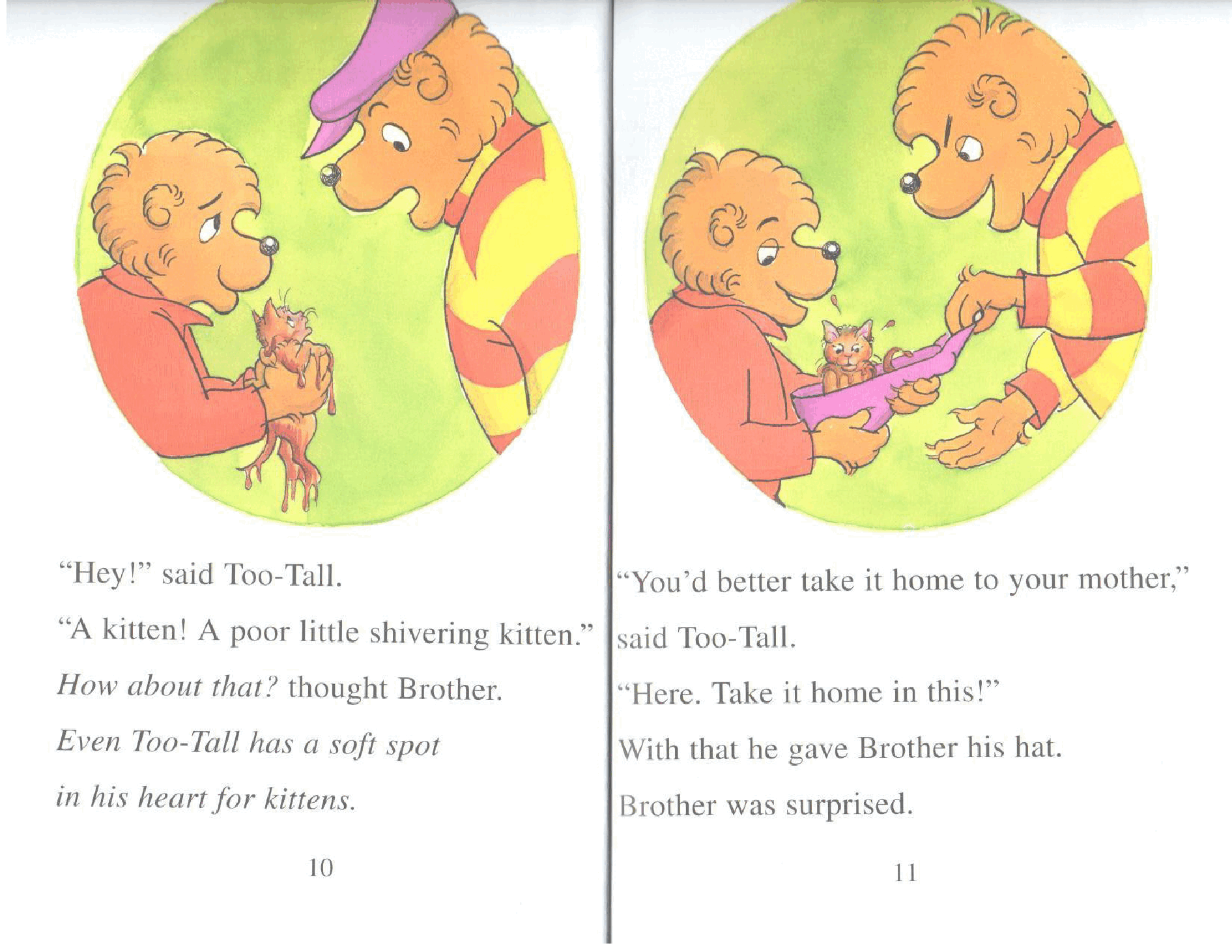 72本贝贝熊早教英文绘本之Berenstain_Bears_new_kitten.pdf，第4页预览