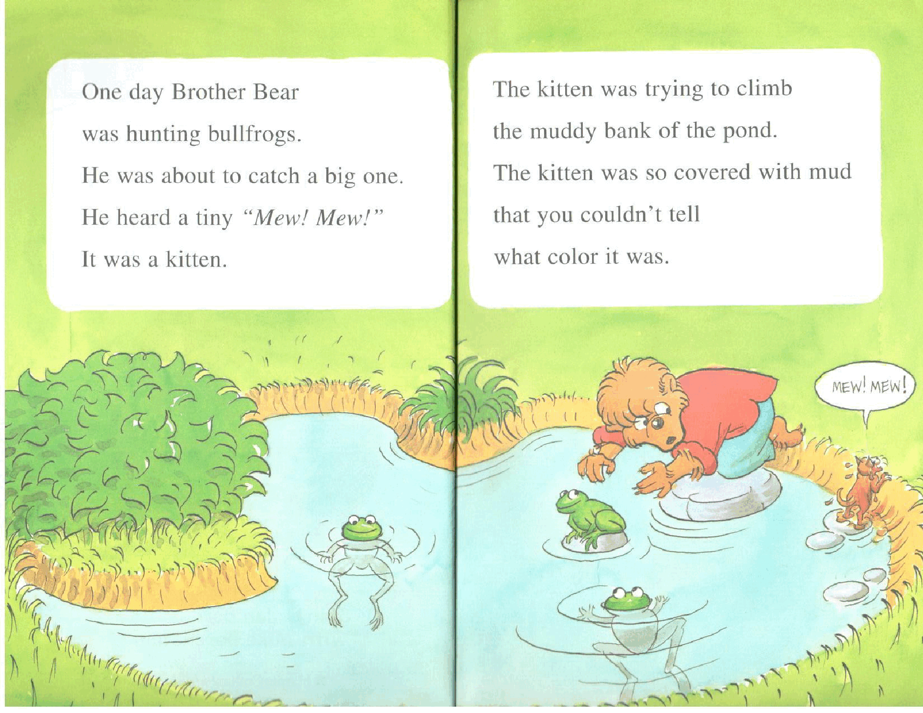 72本贝贝熊早教英文绘本之Berenstain_Bears_new_kitten.pdf，第2页预览