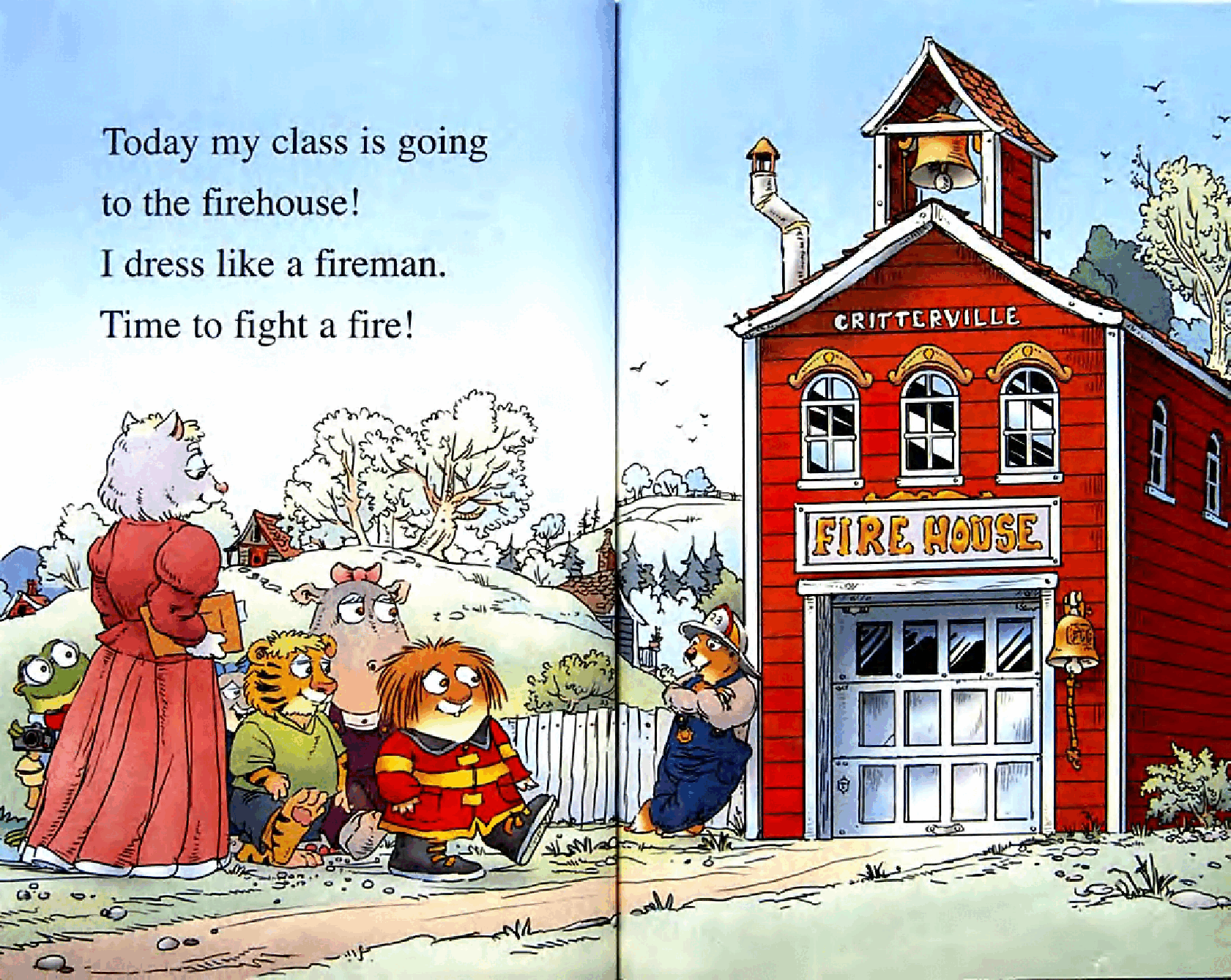 英语绘本小毛人Going to the Fire House (I can read L0).pdf,第2页预览