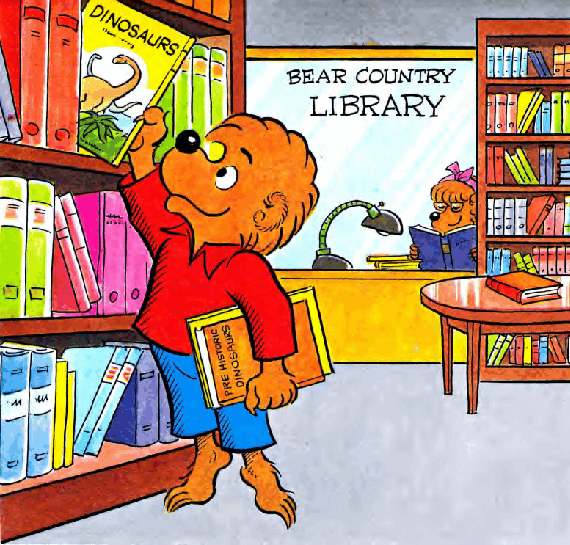 72本贝贝熊早教英文绘本之Berenstain_Bears_and_the_Dinosaurs.pdf，第4页预览