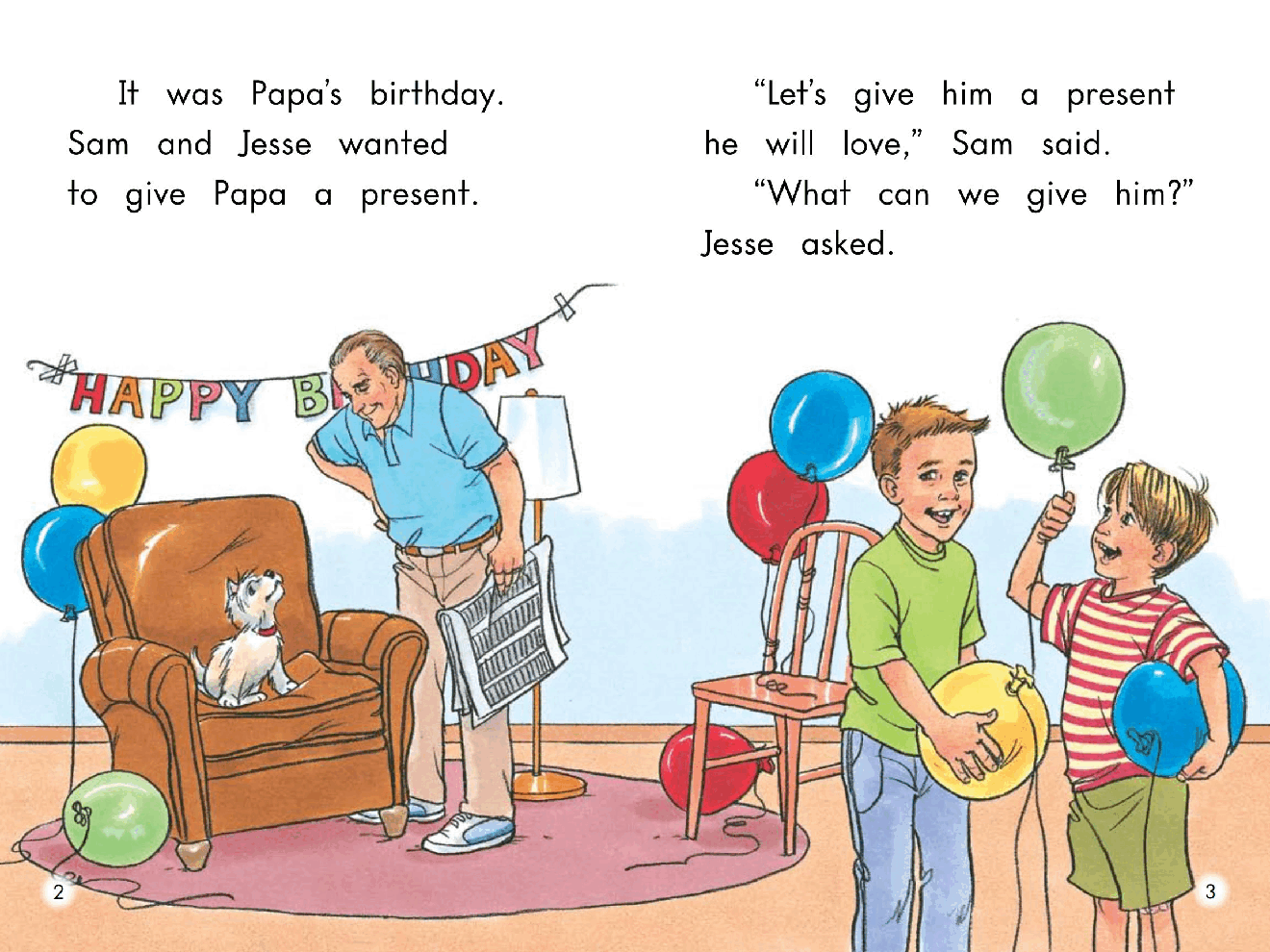 英国海尼曼G1级英语启蒙绘本73 Papas Birthday.pdf,第4页预览