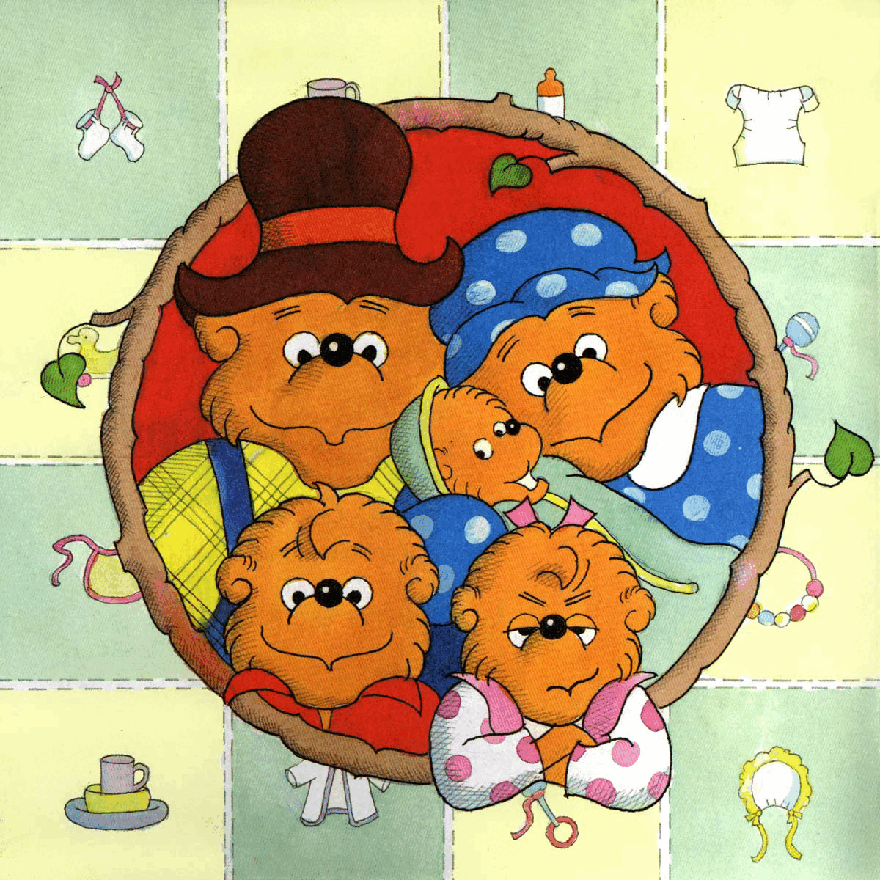 72本贝贝熊早教英文绘本之Berenstain_Bears_and_Baby_Makes_Five.pdf,第3页预览