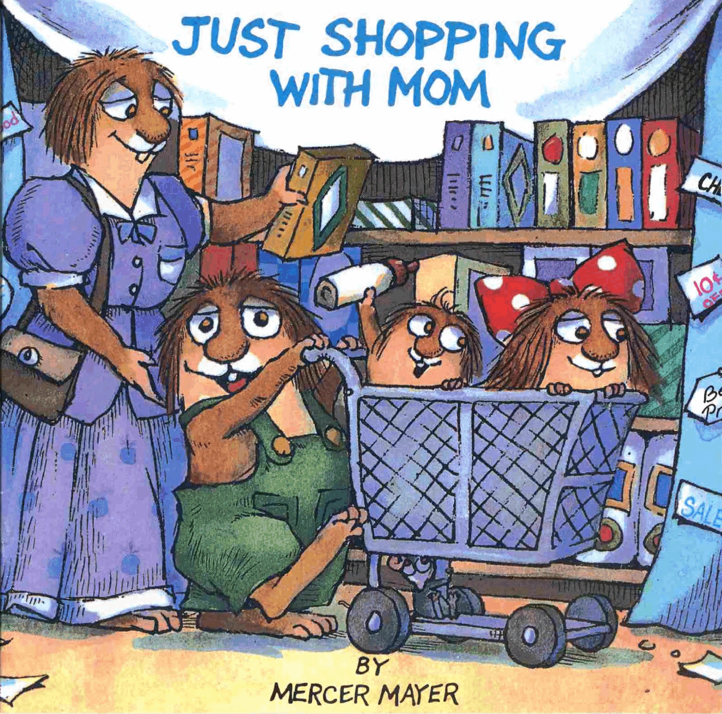 英语绘本小毛人Just Shopping With Mom.pdf,第1页预览