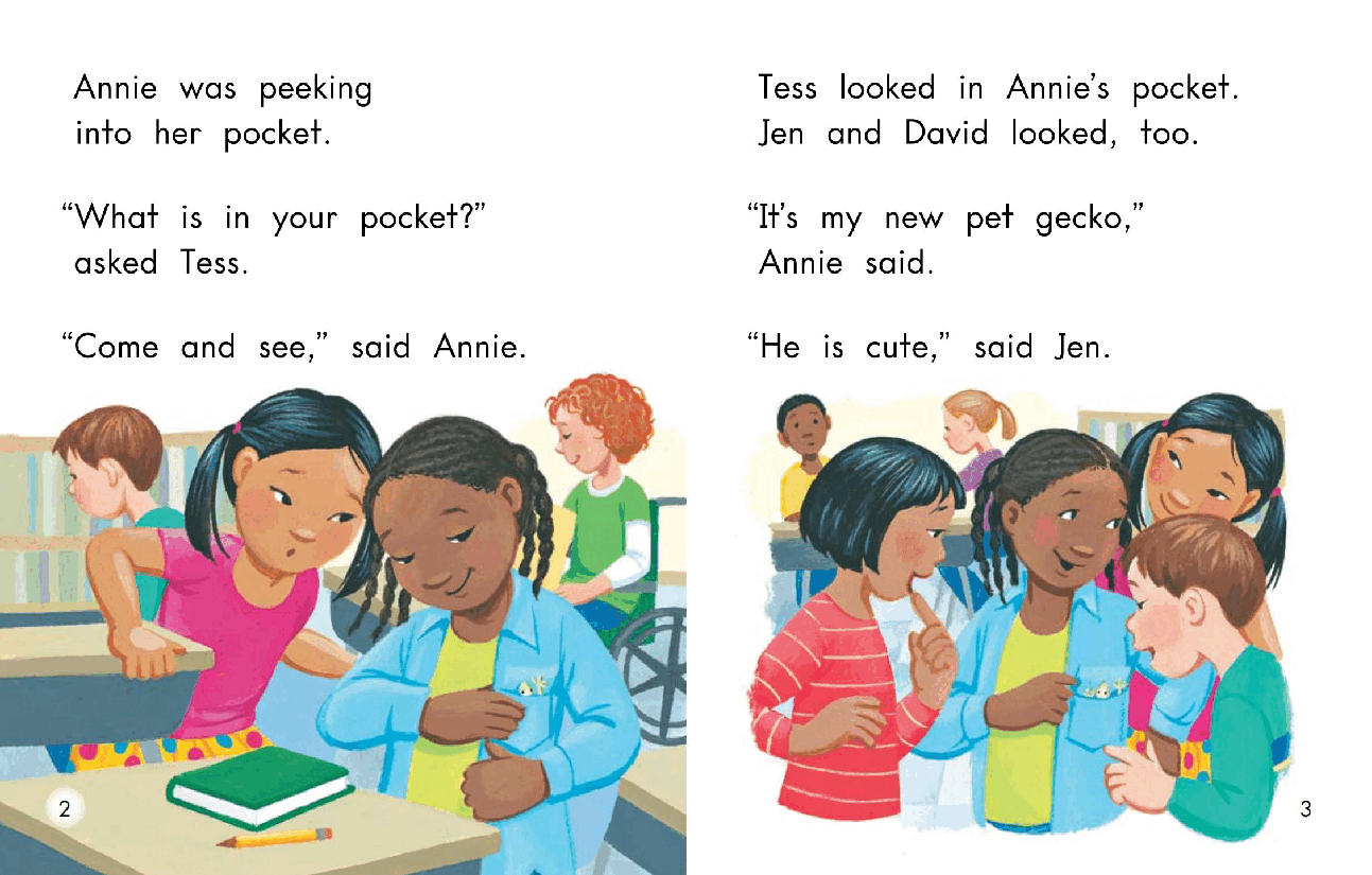 英国海尼曼G1级英语启蒙绘本89 The Gecko That Came To School.pdf,第4页预览