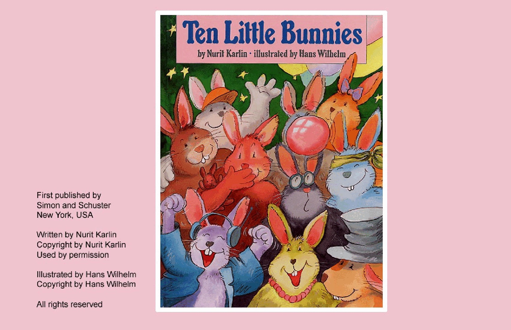 高清彩绘英文原版绘本Ten Little Bunnies.pdf,第1页预览