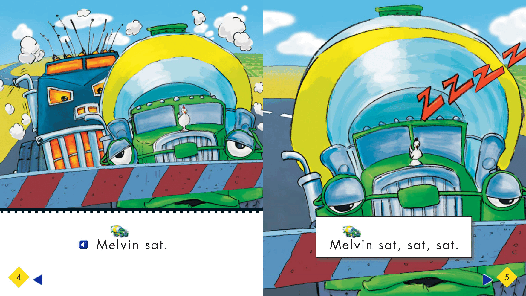 汽车镇的故事英语启蒙绘本08_Melvin_Sat.pdf，第4页预览