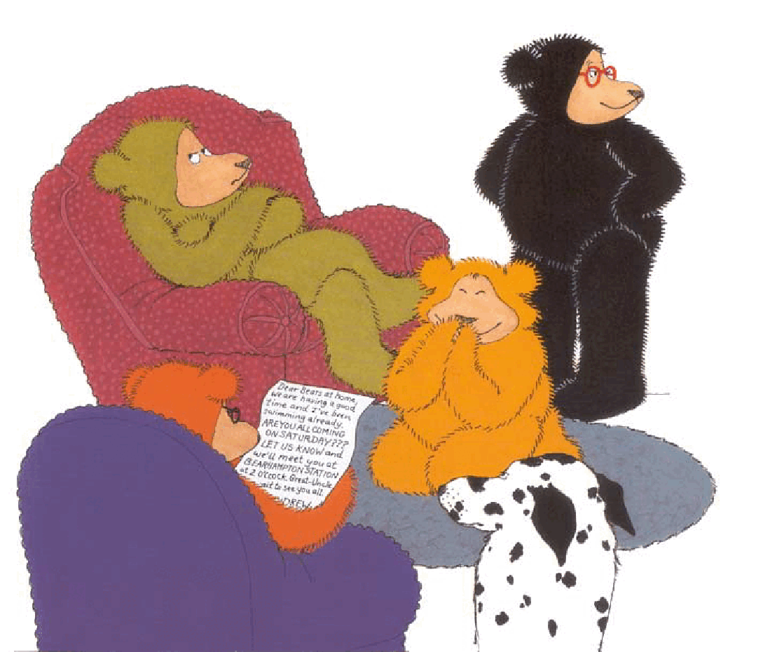 高清彩绘英文原版绘本Teddybears Take  the Train.pdf，第4页预览
