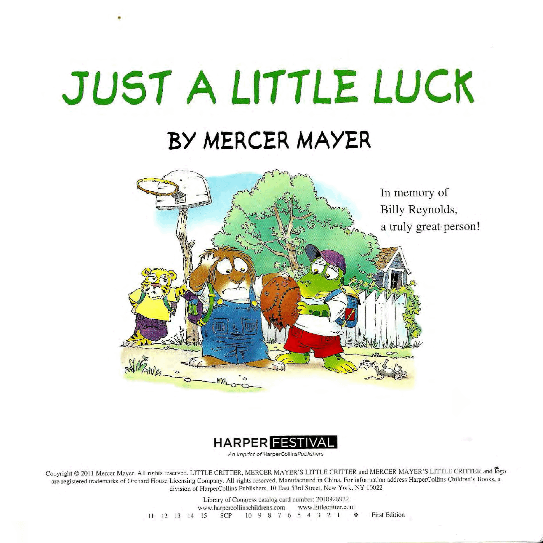 英语绘本小毛人Just A Little Luck.pdf,第2页预览