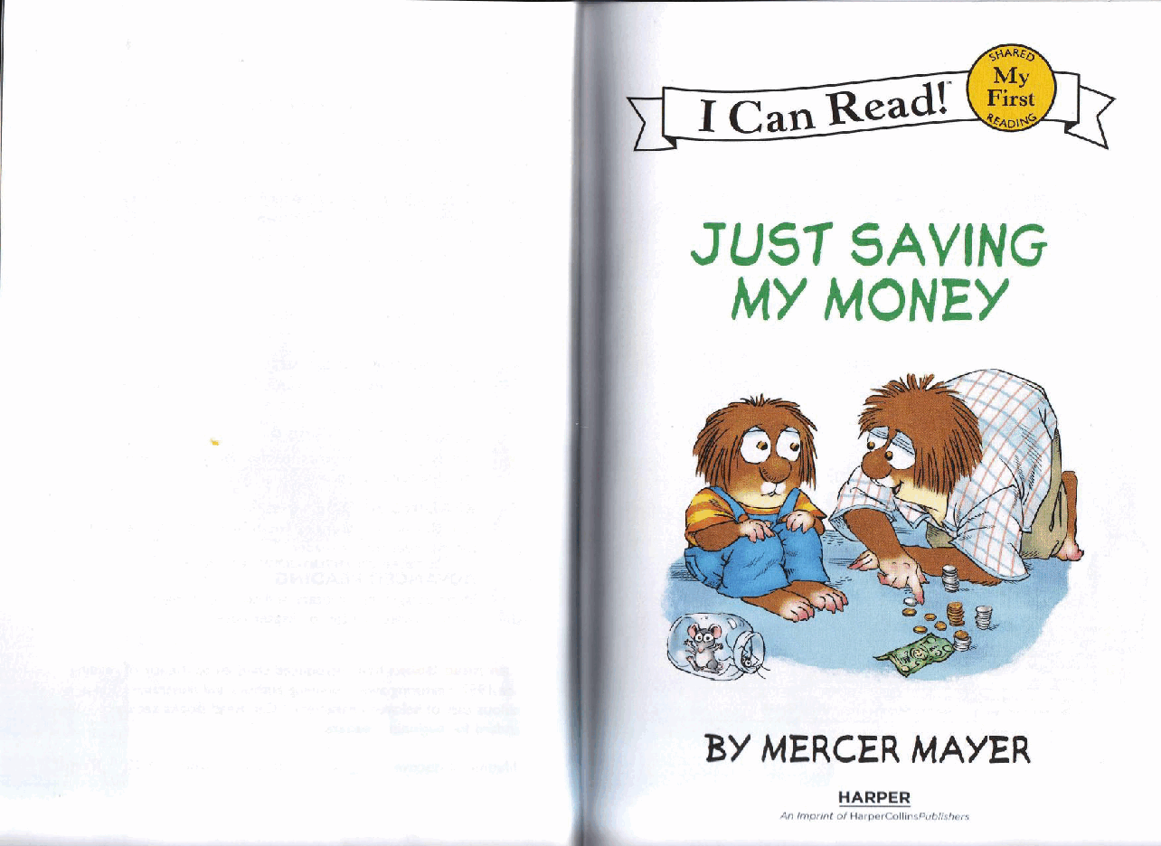 英语绘本小毛人Just Saving My Money.pdf,第2页预览