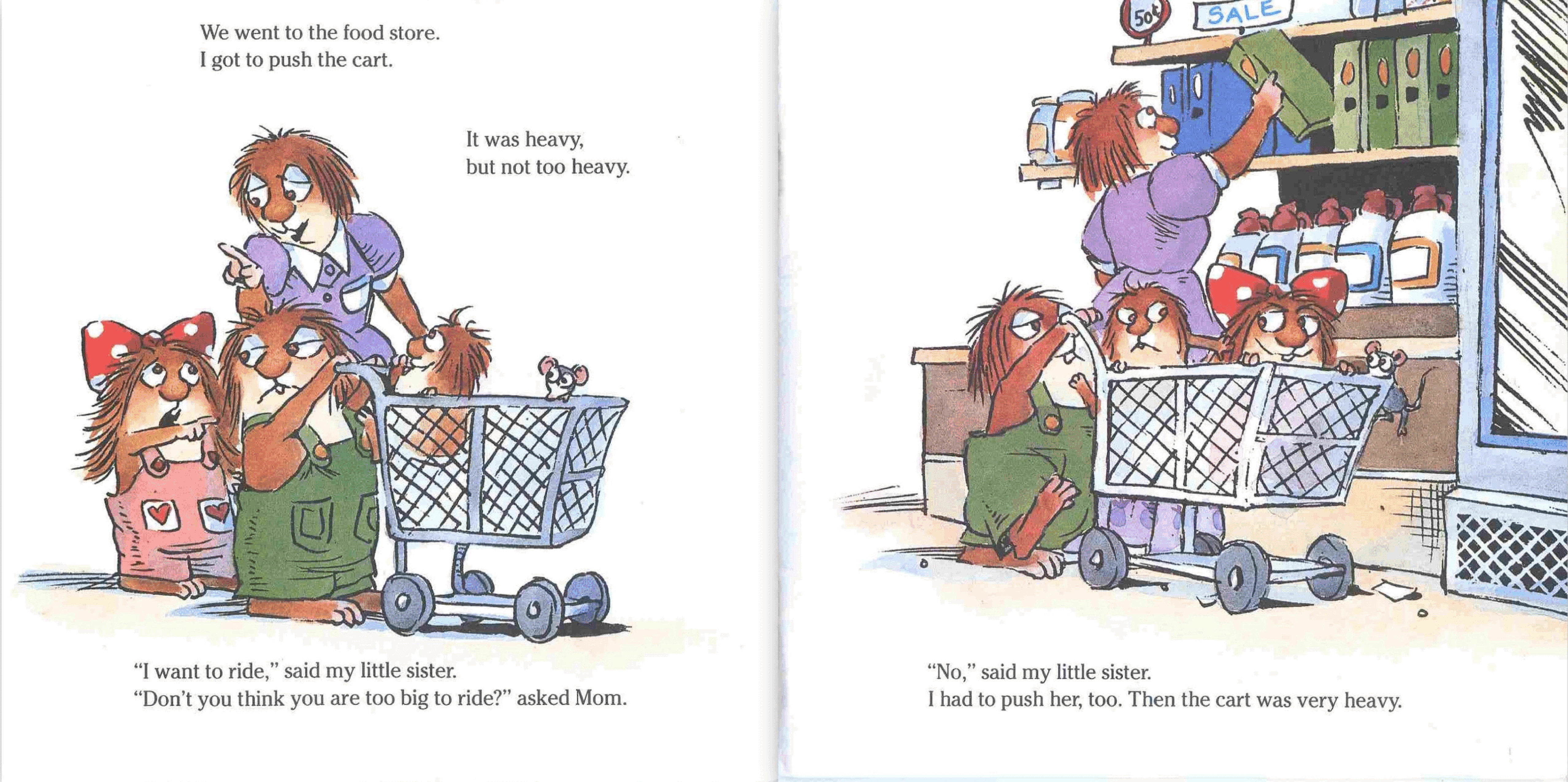 英语绘本小毛人Just Shopping With Mom.pdf,第3页预览
