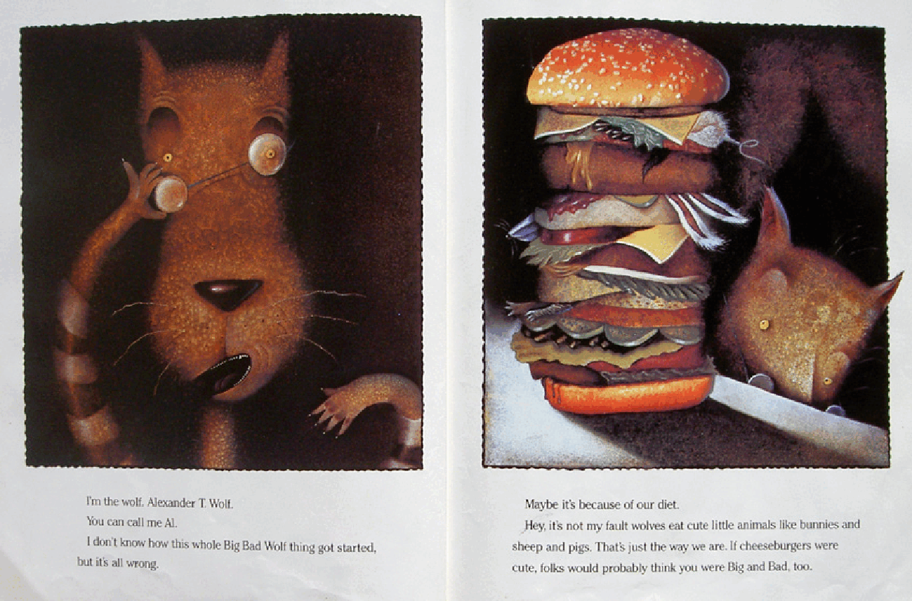 高清彩绘英文原版绘本The True Story of the Three Little Pigs.pdf,第3页预览