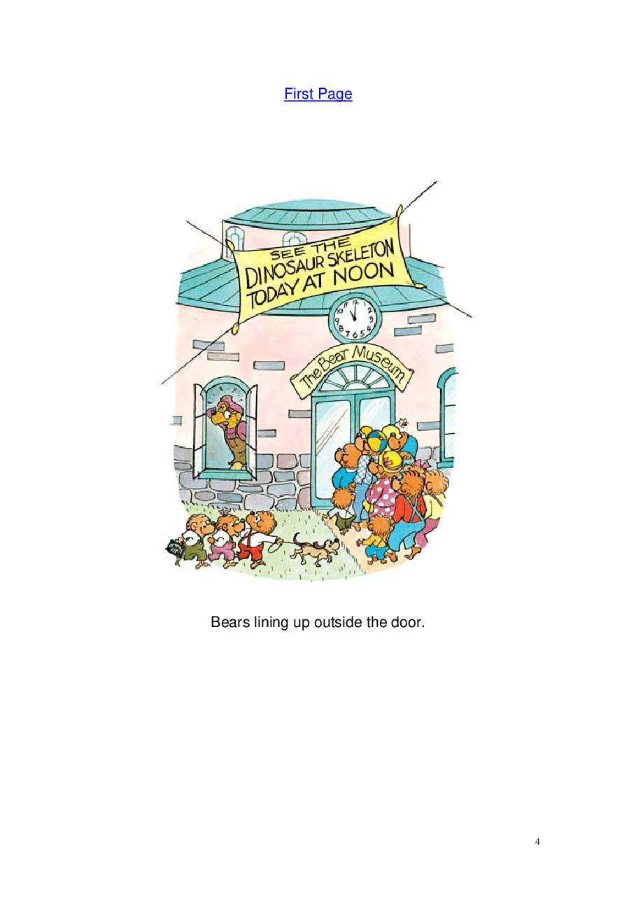 72本贝贝熊早教英文绘本之Berenstain_Bears_and_the_Missing_Dinosaur_Bone.pdf,第4页预览