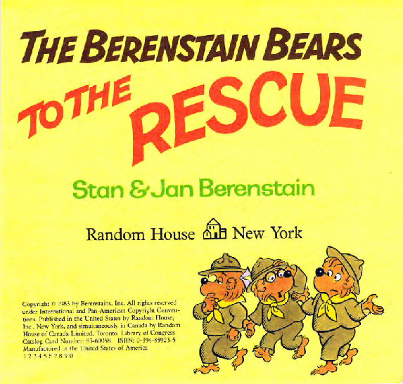 72本贝贝熊早教英文绘本之Berenstain_Bears_To_The_Rescue.pdf,第2页预览