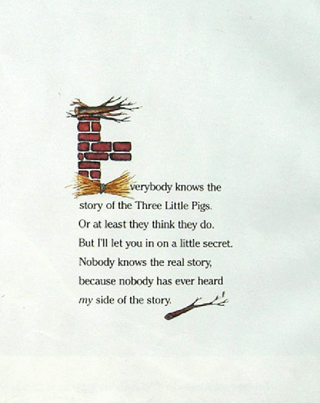 高清彩绘英文原版绘本The True Story of the Three Little Pigs.pdf,第2页预览