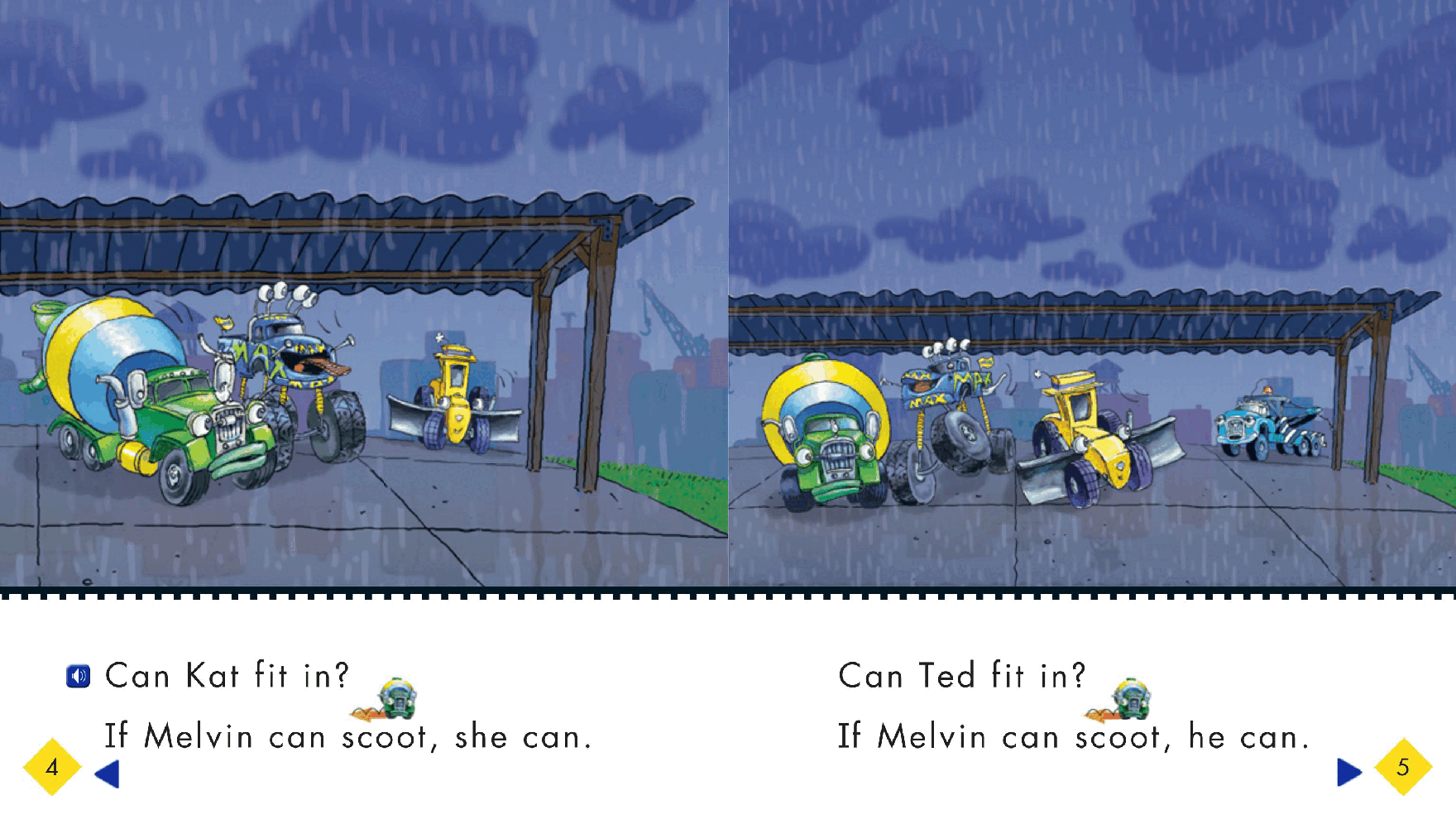 汽车镇的故事英语启蒙绘本16_Can_Melvin_Scoot.pdf,第4页预览