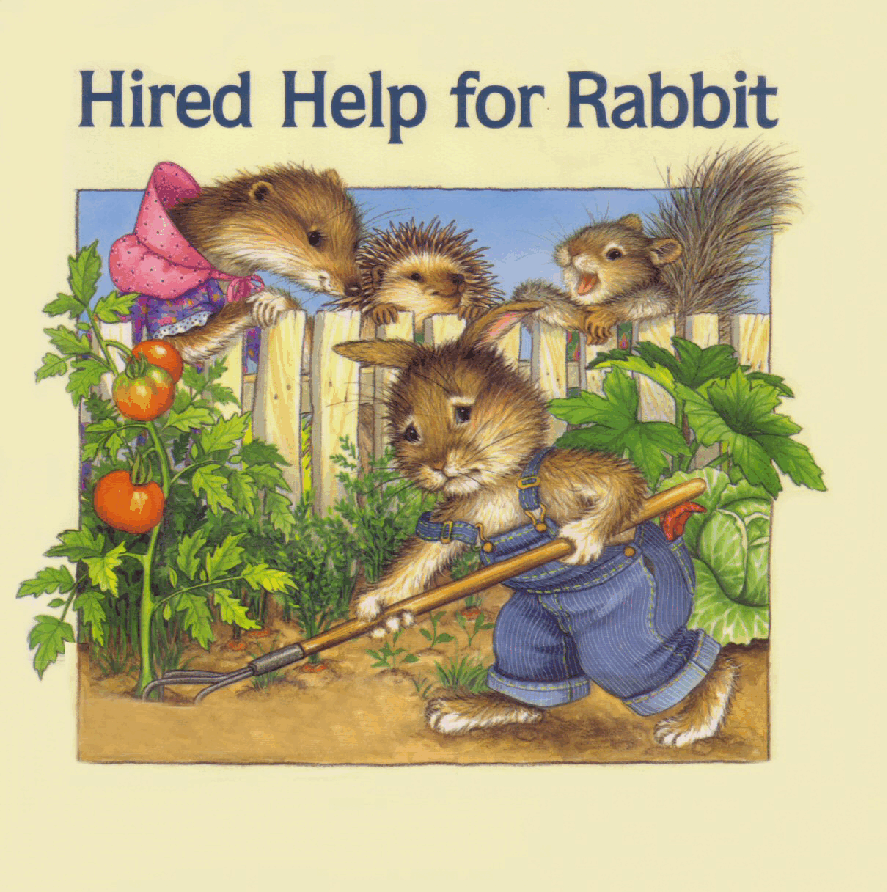 (8-10岁)国外早教机构推荐彩绘英文童书Hired Help for Rabbit.pdf,第1页预览