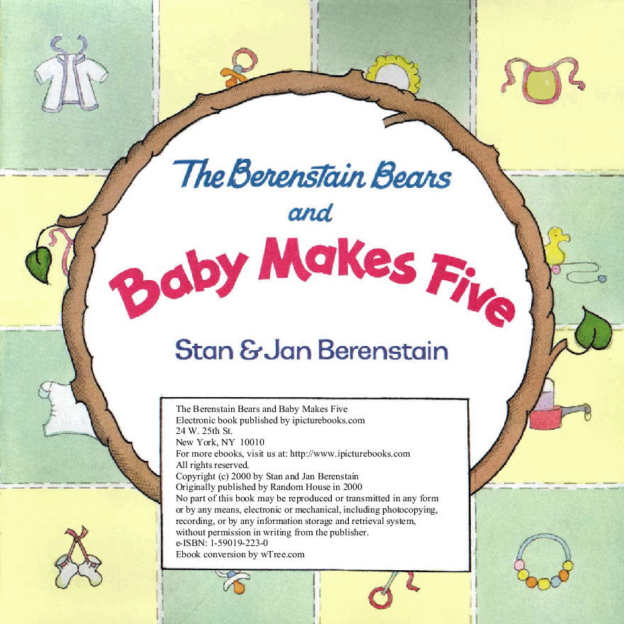 72本贝贝熊早教英文绘本之Berenstain_Bears_and_Baby_Makes_Five.pdf,第4页预览
