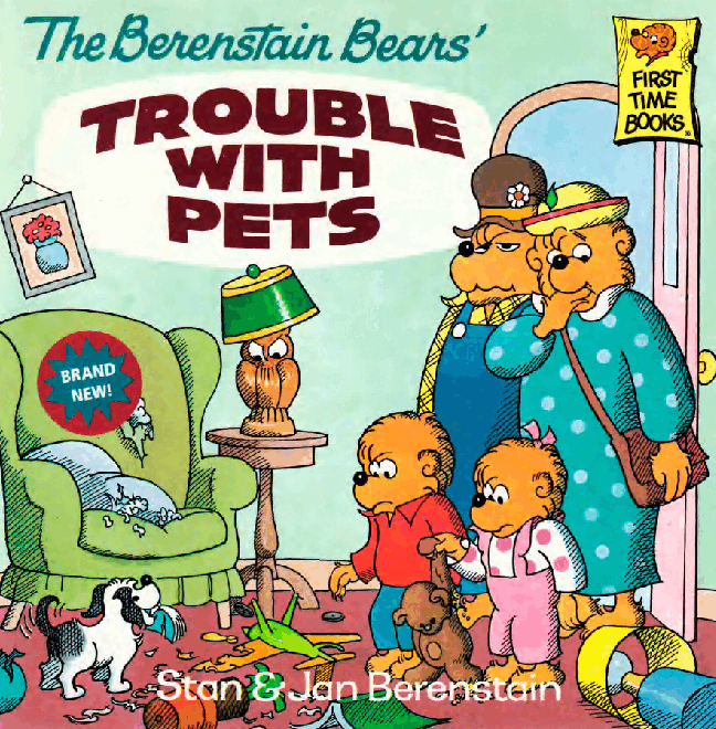 72本贝贝熊早教英文绘本之Berenstain_Bears_Trouble_with_Pets.pdf,第1页预览